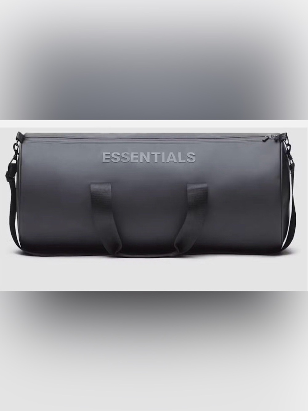Essentials Duffel Bag FOG Stretch Limo Black Gym Crossbody/ Tote Bag